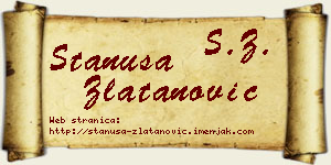Stanuša Zlatanović vizit kartica